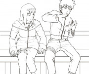 Coloriage Naruto et Haku facile