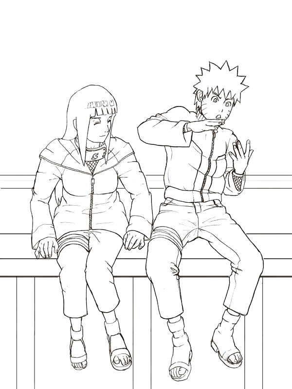 Coloriage Naruto Et Haku Facile Dessin Gratuit A Imprimer