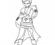 Coloriage Naruto Gaara