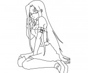 Coloriage Naruto Haku pour fille
