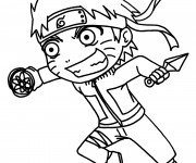 Coloriage Naruto Uzumaki dr&ocirc;le