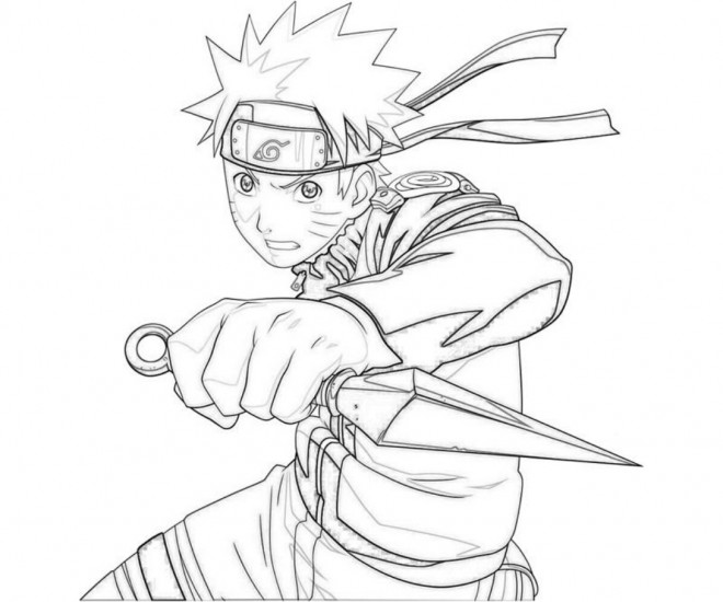 Coloriage Naruto Uzumaki En Couleur Dessin Gratuit à Imprimer