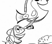 Coloriage Dory guide Marin