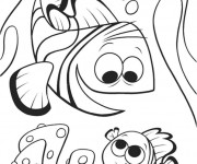 Coloriage Marin discute avec Nemo