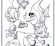 Coloriage et dessins gratuit Nemo dessin animé à imprimer