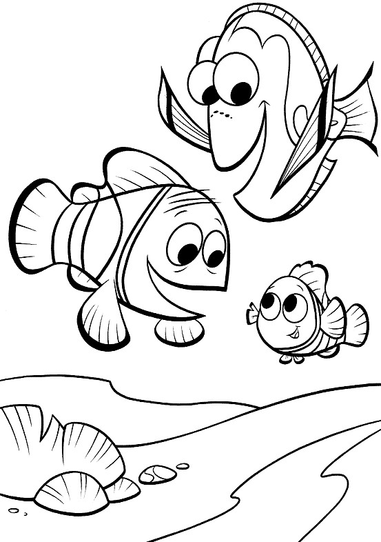 Coloriage et dessins gratuits Nemo, Dory et Marin à imprimer