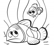 Coloriage Nemo est excité