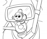 Coloriage Nemo et le plongeur