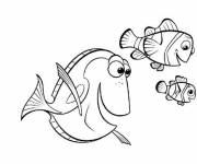 Coloriage Nemo, Marin et Dory