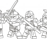 Coloriage et dessins gratuit Équipe Ninjago à imprimer