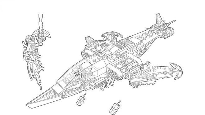 Coloriage et dessins gratuits Grand vaisseau spatial ninja à imprimer