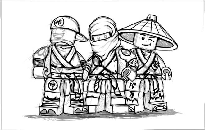 Coloriage et dessins gratuits Guerriers Ninjago à imprimer