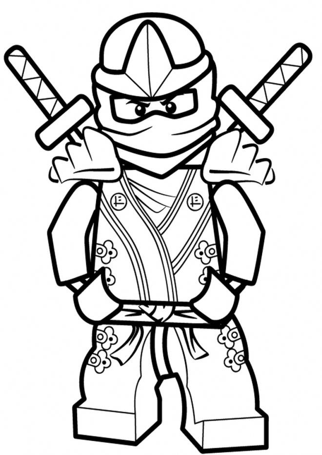 Coloriage Lego Ninjago Kai dessin gratuit à imprimer