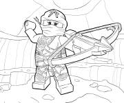 Coloriage Ninja attaque les ennemis