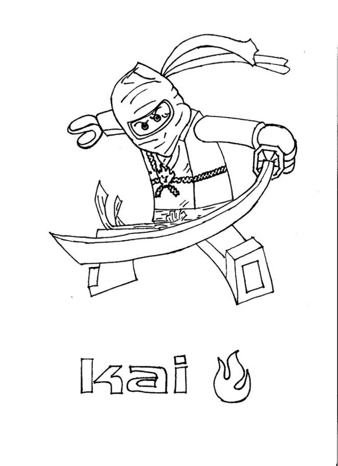 Coloriage et dessins gratuits Ninjago Kai avec son épée  à imprimer