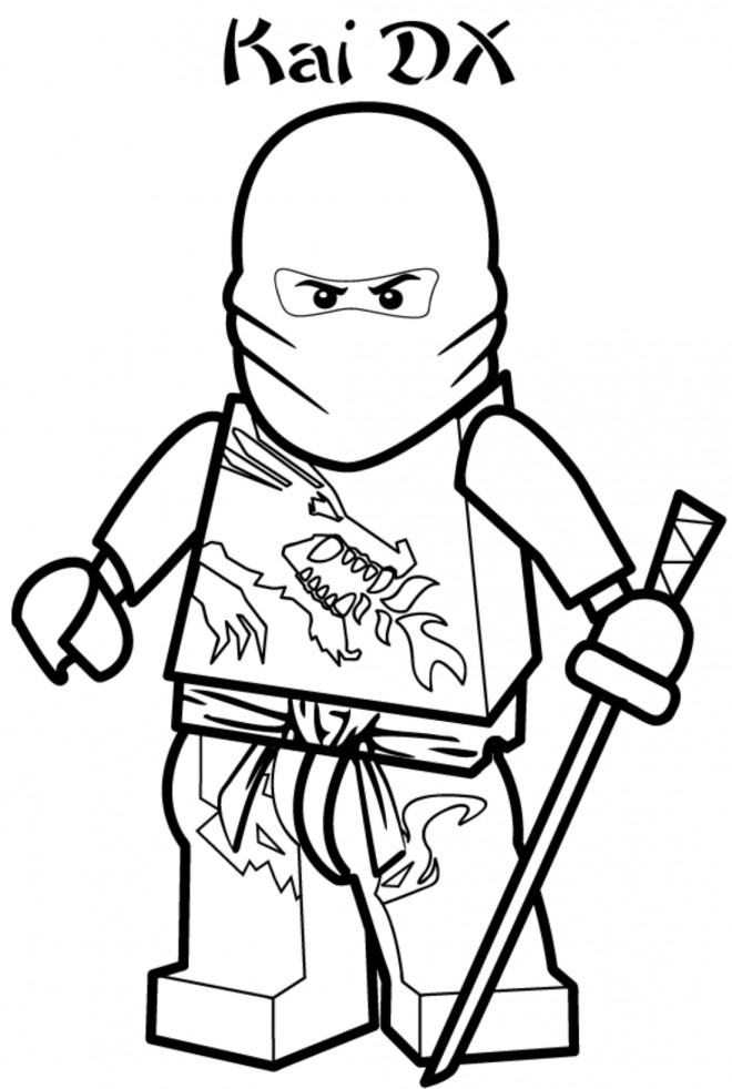 Coloriage et dessins gratuits Ninjago Kai le super ninja à imprimer