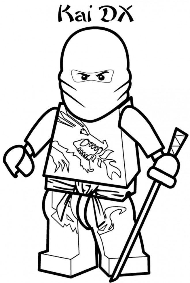 Coloriage Ninjago Kai le super ninja dessin gratuit à imprimer