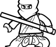 Coloriage Ninjago Lloyd en toute puissance