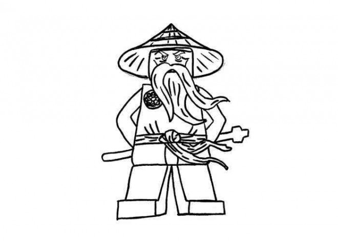 Coloriage Ninjago Maître Wu dessin gratuit à imprimer