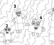Coloriage Les num&eacute;ros de 1 &agrave; 5 de Numberblocks