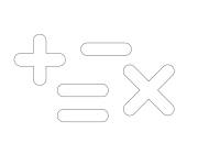 Coloriage et dessins gratuit Les symboles de math Numberblocks à imprimer