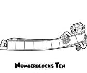 Coloriage Numberblocks 10 amusant