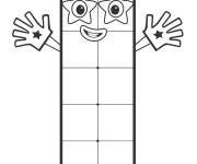 Coloriage Numberblocks 10 ouvrant ses bras