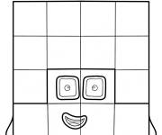 Coloriage Numberblocks 16 facile
