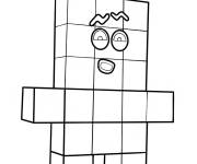Coloriage Numberblocks 19 en noir et blanc