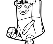 Coloriage et dessins gratuit Numberblocks 2 assis à imprimer