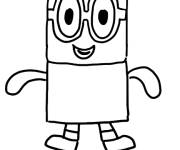 Coloriage et dessins gratuit Numberblocks 2 simple à imprimer
