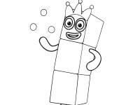 Coloriage et dessins gratuit Numberblocks 3 jongleur à imprimer