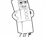 Coloriage et dessins gratuit Numberblocks 3 joyeux à imprimer