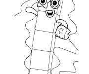 Coloriage et dessins gratuit Numberblocks 5 en noir et blanc à imprimer