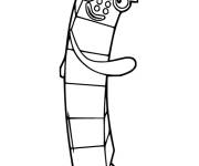 Coloriage et dessins gratuit Numberblocks 6 cligne l'&oelig;il à imprimer