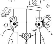 Coloriage Numberblocks 6 sous le soleil