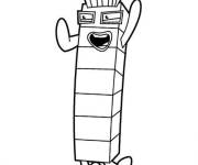 Coloriage et dessins gratuit Numberblocks 7 heureux à imprimer