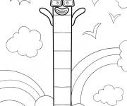 Coloriage Numberblocks 7 tr&egrave;s long