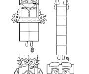 Coloriage Numberblocks de 7 &agrave; 10