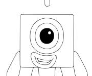 Coloriage Numberblocks num&eacute;ro 1 facile