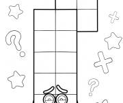 Coloriage Numberblocks num&eacute;ro 13 surpris