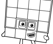 Coloriage Numberblocks num&eacute;ro 16