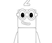 Coloriage Numberblocks num&eacute;ro 2