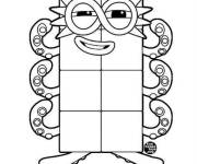 Coloriage Numberblocks num&eacute;ro 8 confiant