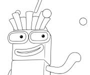 Coloriage Numberblocks sept en couleurs