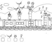 Coloriage Numberblocks train express
