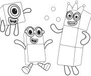 Coloriage Personnages de Numberblocks dessin anim&eacute;