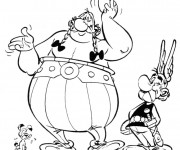 Coloriage et dessins gratuit Obélix  Astérix à imprimer