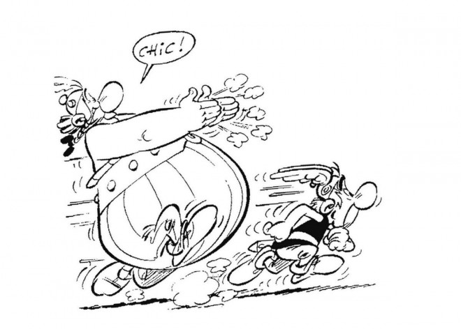 Coloriage et dessins gratuits Obelix drôle à imprimer