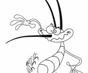 Coloriage Marky court dessin anim&eacute;